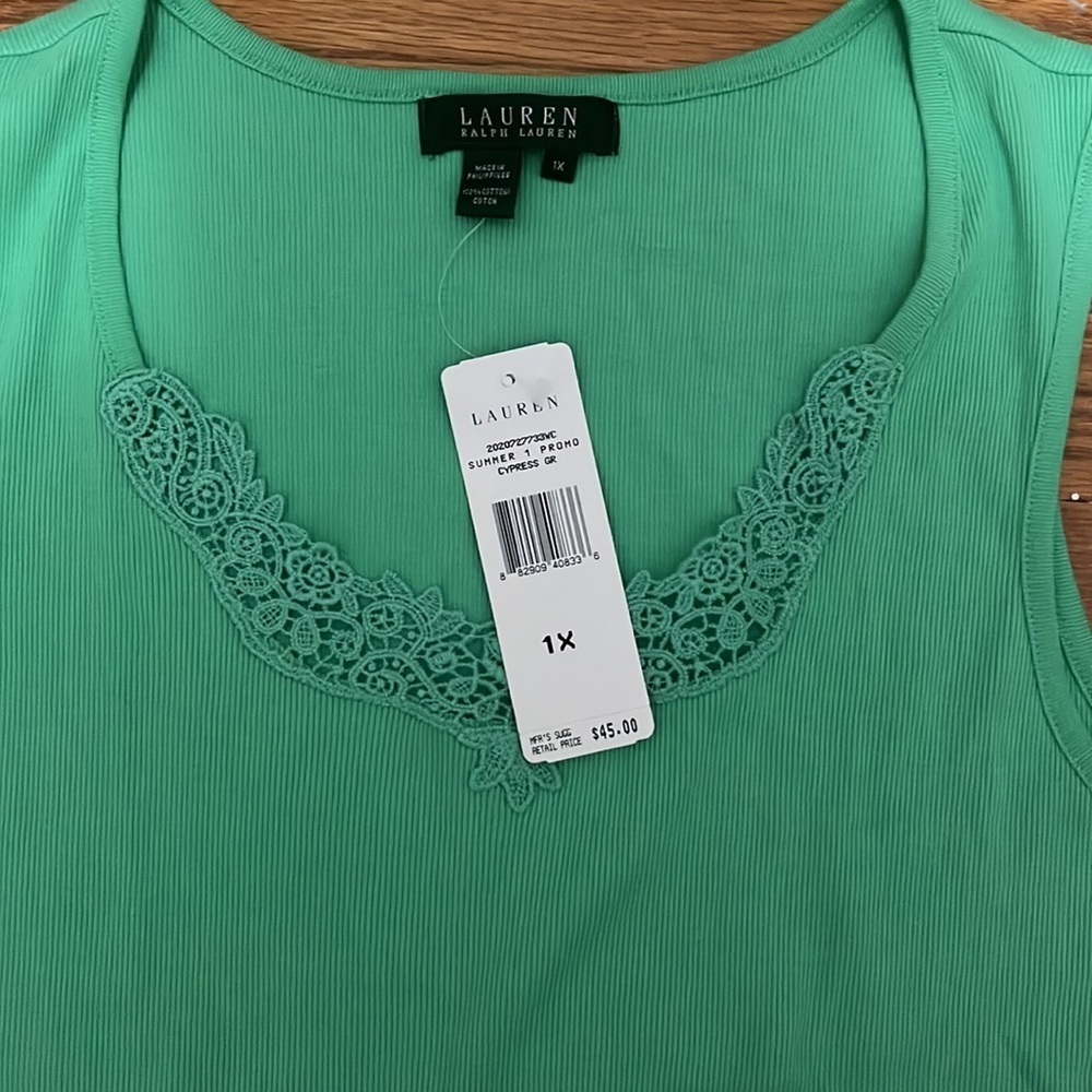 NWT Lauren Ralph Lauren tank top Size 1X - Picture 2 of 3